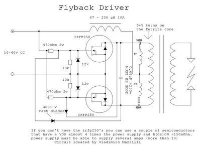 flyback transformer zvs driver
